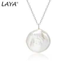 Laya 925 Sterling Silver Pendant Necklace for Women Contracted Fashion Natural Baroque Pearl Party Wedding Luxury Jewelry 2022 TRE8238230