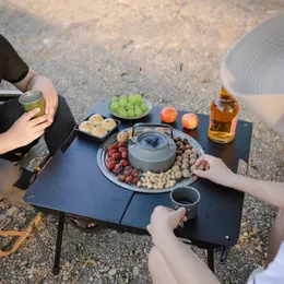 Mobili da campeggio Tavolo da barbecue in carbonio pieghevole e portatile Accessori per pentole da campeggio Pranzo all'aperto con attrezzatura da forno Picnic