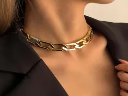 Chokers 2021 Gothic Geometric Rhombus o Form Choker Halsband för kvinnor Fashion Trendy clavicle chain smycken gåva7796311