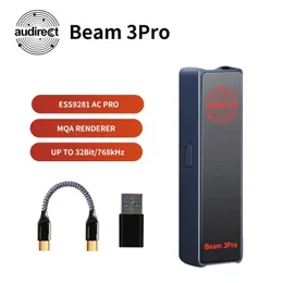 Mixer Audirect Beam 3 Pro ESS9281 AC Pro HiFi Amplificatore per cuffie portatile Beam3 Pro 36Bit/768kHz DSD512 con porta SE da 3,5 mm Beam 3pro