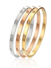 Love Screw Bangle Bracelet Designer Barcels Bracelets Luxury Jewelry Women Men 10 Diamonds Titanium Steel Sploy Goldlated Craft 9699416