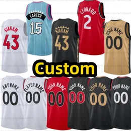 Scottie Barnes Pascal Siakam camisetas de baloncesto Anunoby Dennis Schroder Chris Boucher Gary Trent jr. Tracy McGrady Vince Carter 2023 2024 Ciudad Retro Jersey Hombres 15