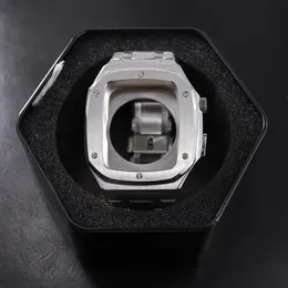 Aksesuar Modifikasyon Kiti Metal Çerçeve Kılıfı Apple Watch Band Smart Watch Sway Strap Paslanmaz Çelik Kayış Kılıf Kılıfı Iwatch Serisi 6 5 4