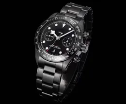 41mm 크로노 그래프 남성 시계 Sapphire Crystal Waterproof Wristwatch 7750 자동 이동 스톱워치 최고 품질 캐주얼 시계 팔찌 크로노