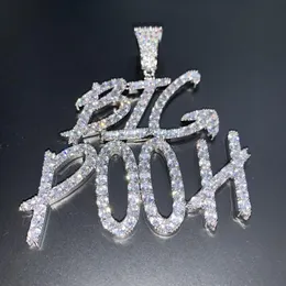 Nombre personalizado Número Iniciales Letras Nombre Collar Cadena Collares pendientes para hombres Mujeres Oro Plata Cubic Zircon Hip Hop Rock Jewe299p