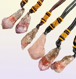 Colares Pingente Natural Auralite 23 Cristal Áspero Colar Energia Espiritual Cura Cristais Pedras Brutas Ornamento Drop7167581