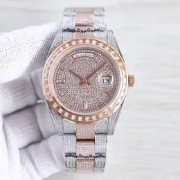 Diamond Watch Men Designer Watches 41 mm Automatyczny ruch mechaniczny Wodoodporna moda bransoletka Sapphire Business Stal nierdzewna zegarek Montre de Luxe