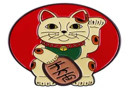 Kedi sevimli japon karikatür retro şanslı kedi broş metal rozet pin düğmesi kıyafetler sırt çantası takılarından2523862