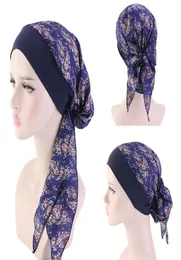 1pc morbido bandana copricapo di seta turbante musulmano cappello da pirata fascia elastica donne chemio sciarpe1899205