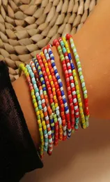 Fios frisados 12pcsset Handmade Colorido Beads Pulseiras para Mulheres Étnicas África Conjunto Boho Braclets Acessórios Girls9142210