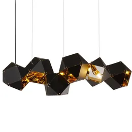 Nordic postmodern metal multi-head pendant lighting villa club loft designer pendant lamps decoracion salon vintage hanglamp 110-2275G