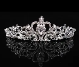Zupełnie nowy ślub ślubny kryształowy rhinestone hair opaska Princess Crown Cman Tiara Tiara Pageant 1 PC HJ2258037853