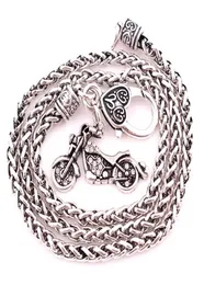 Rock Style Necklace Crystals Motorcykel Rook Charm Pendent Halsband för kvinnor Män smycken7229948