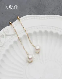 Stud Pearl Küpeler 14K Gold Tomye ED21026 Yüksek Kaliteli Lüks Basitlik Uzun Zincir Kadın Hediyeleri Jewelry6118214