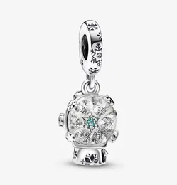 925 Sterling Silver Snowflake Snow Globe Dangle Charms Fit Original European Charm Bracelet Fashion Women Halloween Jewelry Access6038445