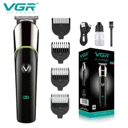 Trimmer VGR Hair Clipper laddningsbart hår Trimmer trådlöst hårskärning Hine Electric Haircut Hine Portable Clipper for Men V191