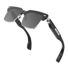 Óculos de sol Os óculos de condução óssea óculos de sol inteligentes polarizados podem ser personalizados lentes de prescrição de luz anti -azul fotoquômica Cy01