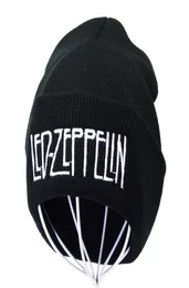 Zespół LED Zeppelin Rock Hat Knited Folk Rock Cap Beanie Punk Letter Hafdery Winter Warm Hat Hip Hop Vailies for Men Woman6617738