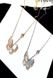 Lebhafte funkelnde Diamant-Zirkon-schöne Schmetterlings-Modedesigner-Kurzhalskette mit Anhänger für Frauen und Mädchen, Roségold, Silber 7866149