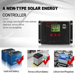 Akcesoria 20A/10A 12V 24 V Auto Solar Solar Sternter PWM Kontrolery LCD Podwójny USB 5V Panelu Słonecznego PV Regulator PV