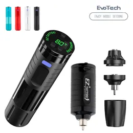 Macchina Ez Evotech Batteria senza fili Tattoo Hine Pen Ez Chip intelligente Rotore esterno personalizzato senza spazzole