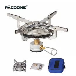 PACOONE Outdoor Camping Gasherd Zusammenklappbarer integrierter Herdkopf Ultraleichter Herdbrenner für Wandern Picknick Kochöfen Ofen 231225