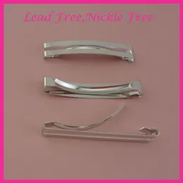 20PCS Silver Finish 6 0cm 2 35 Flat double bars metal hair barrettes at lead and nickle Bargain for Bulk2958