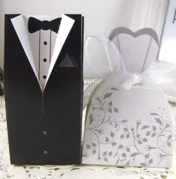 100st 50Pairs Floral Bride and Groom Box Wedding Boxes Favor Smyckeslådor Gift4722226