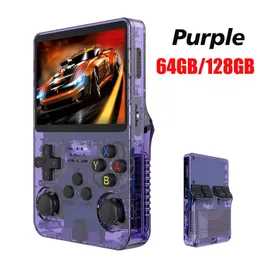 Portable Game Players Data Frog R35S Plus R36S Retro Handheld Video Console Linux System 3 5 Inch IPS Screen Pocket 64GB 128GB Player Console Vs PSP PS1 N64 NES SFC New