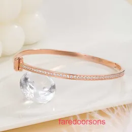 Luxurys Designers Bracelet Tifanism Women Charm Bracelet S925 Pure Silver Rose Gold Synthetic Zircon T Shaped Bracelet with Light Luxury with Original Box