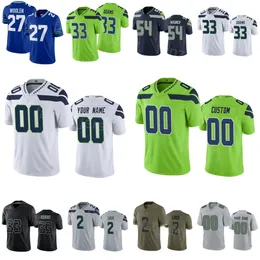 Team Football 90 Jarran Reed Jerseys Kids Man Woman 27 Riq Woolen 33 Jamal Adams 30 Michael Jackson 2 Drew Lock 26 Zach Charbonnet 54 Bobby Wagner 20 Julian Love Stitch