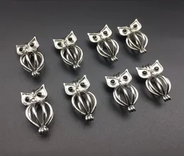 Pearl cage necklace pendant essential oil diffuser owl provides stainless steel color 10pc plus your own pearl makes it more at6731272