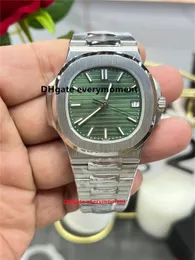 Orologio prodotto in fabbrica 3K 5711 40mm cal.324 Orologi meccanici automatici da uomo Orologi da polso subacquei con quadrante verde in acciaio inossidabile di ottima qualità con zaffiro-11