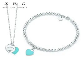 Zeg عالية الجودة الأصلية Round Bead Blue S لديها شعار المرأة المجوهرات mail3672564
