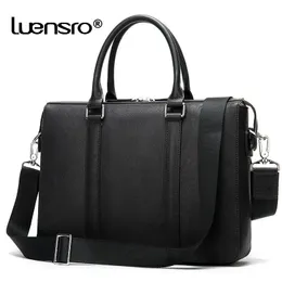 Pastas de pasta para homens de bolsas de bolsa de couro genuíno Bolsa de bolsa de couro vintage Male de laptop de couro de couro de couro