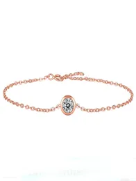 Vero ColorVVS1 Moissanite Bracciale tennis 1-2CT Catena da tennis con diamanti Bracciale regolabile S925 Gioielli da sposa in argento per le donne3911696