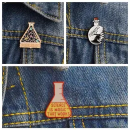 QIHE bijoux Science chienne broches broches Badges X Science est magique qui fonctionne expérience tasse amant cadeau 1238z