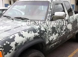 Klistermärken 2018 Military Green Digital Camo Vinyl Car Wrap Pellicola Film With Air Bubble Free Pixel Camouflage Car Wrapping Foil 1.52x10/20M