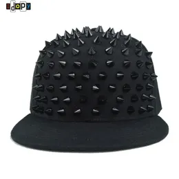 Caps للجنسين القطن Casquette Punk Punk Hedgehog Hat Personals Jazz Snapback Spike مرصع برشام شائك بيسبول قبعة للهيب هوب روك