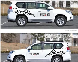 Stickers A Set SUV auto Car truck mountain Styling Vinyl Car Body Sticker Waist Line Decals