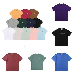 CARHARTTLYS 디자이너 T 셔츠 최고 품질의 작은 라벨 포켓 짧은 슬리브 티셔츠 느슨하고 남성과 여성을위한 다재다능한 트렌디 한 티셔츠 커플
