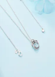 Стерлингового Серебра 925 пробы, семейное ожерелье с подвеской в кругу для женщин и мужчин, стильные ожерелья, подарочные ювелирные изделия 391455C01-609365786