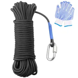 Tools Fishing Magnet Rope 20 Meters, Heavy Rope with Safe Lock,all Purpose Nylon High Strengte Cord Safe Rope 65 Feet, Diameter 6mm