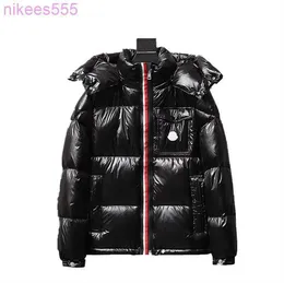 Topstoney Men 's Casual Hooded Down Jacket 겨울 New Couple's Glossy Cashmere Washable Coat Fluffy Clothing Peuq