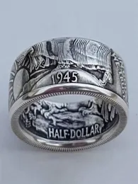 Neue antike Münze Morgan Vereinigte Staaten von Amerika halber Dollar 1945 Ring MA5R242b7284026