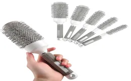 Roll Round Comb Barber Hair Salon Dressing Styling Hair Brush 19mm 25mm 32mm 45mm 53mm 5pcsset 06040768954070