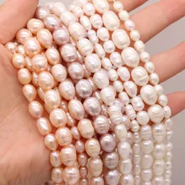 Natural de água doce pérola contas arroz forma 100 pérolas reais grânulo requintado para fazer jóias diy feminino pulseira colar brinco 231226