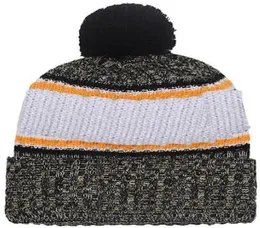 Beanie All Teams Logo Sideline Freddo Grafite Ufficiale Revers Sport Cappello lavorato a maglia invernale Calda lana lavorata a maglia Steelers Skull Cap9534517