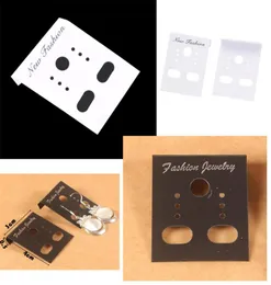 Whole3000PCSLOT Fashion White Black Jewelry Earrings Packaging Display Cards Plast Taggar 43 cm hängande taggar kan anpassade 5857987