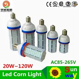 Bulbs Free shipping SMD2835 LED E27 Corn Light Bulb Lamp Energy Save Wide Voltage 85265V Support Power 20W 30W 40W 60W 80W 100W 120W